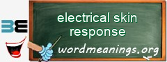 WordMeaning blackboard for electrical skin response